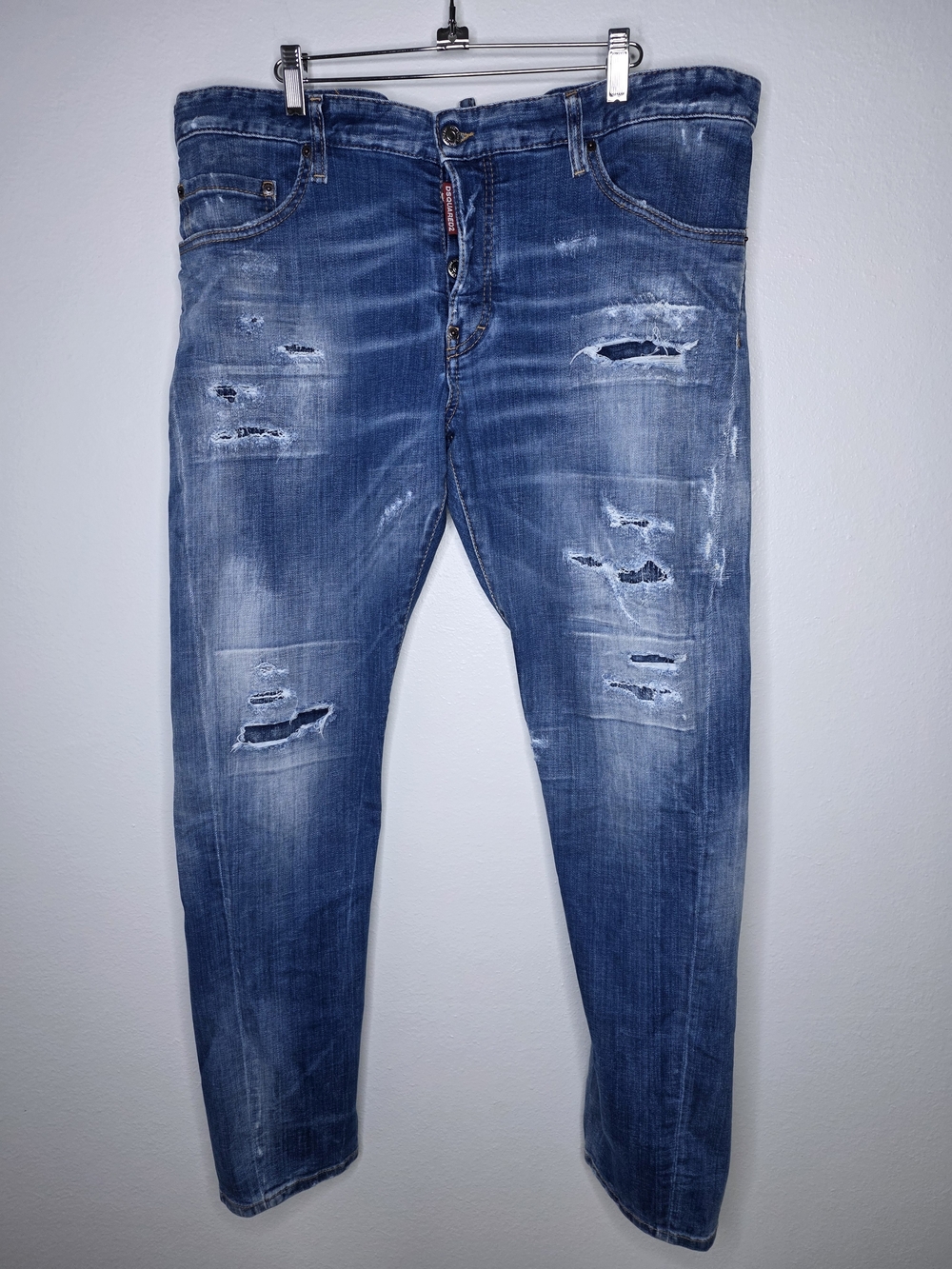 Dsquared2 Sexy Twist Distressed Slim Fit Italian Designer Jeans IT 56 US 40 X 31